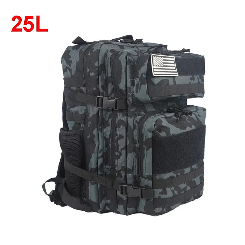 25L 45L Camping Hiking Backpack Tactical Bag Molle Patches Travel 900D Men Women Men Outdoor Ruckdack Shoulder Travel Gym Pack