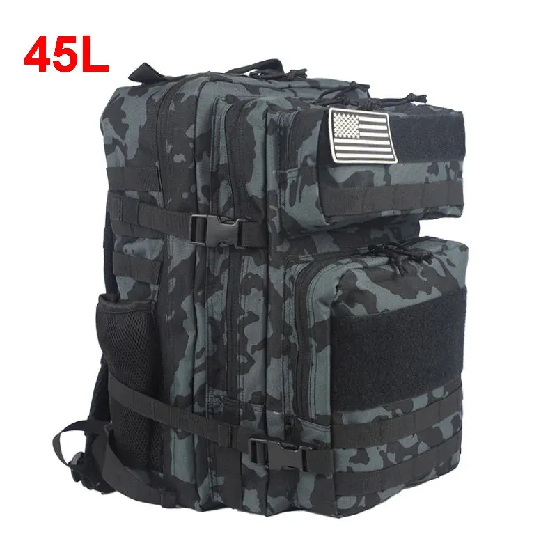 25L 45L Camping Hiking Backpack Tactical Bag Molle Patches Travel 900D Men Women Men Outdoor Ruckdack Shoulder Travel Gym Pack