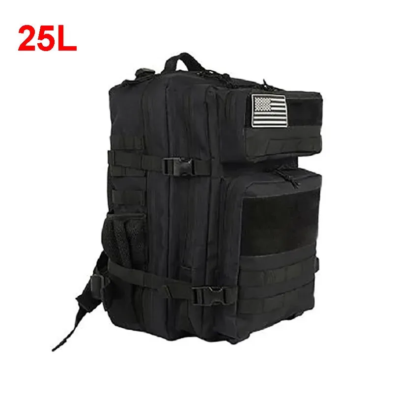 25L 45L Camping Hiking Backpack Tactical Bag Molle Patches Travel 900D Men Women Men Outdoor Ruckdack Shoulder Travel Gym Pack