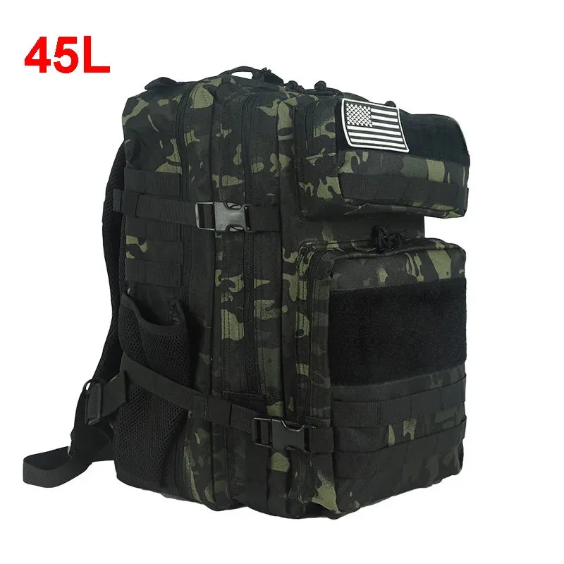25L 45L Camping Hiking Backpack Tactical Bag Molle Patches Travel 900D Men Women Men Outdoor Ruckdack Shoulder Travel Gym Pack