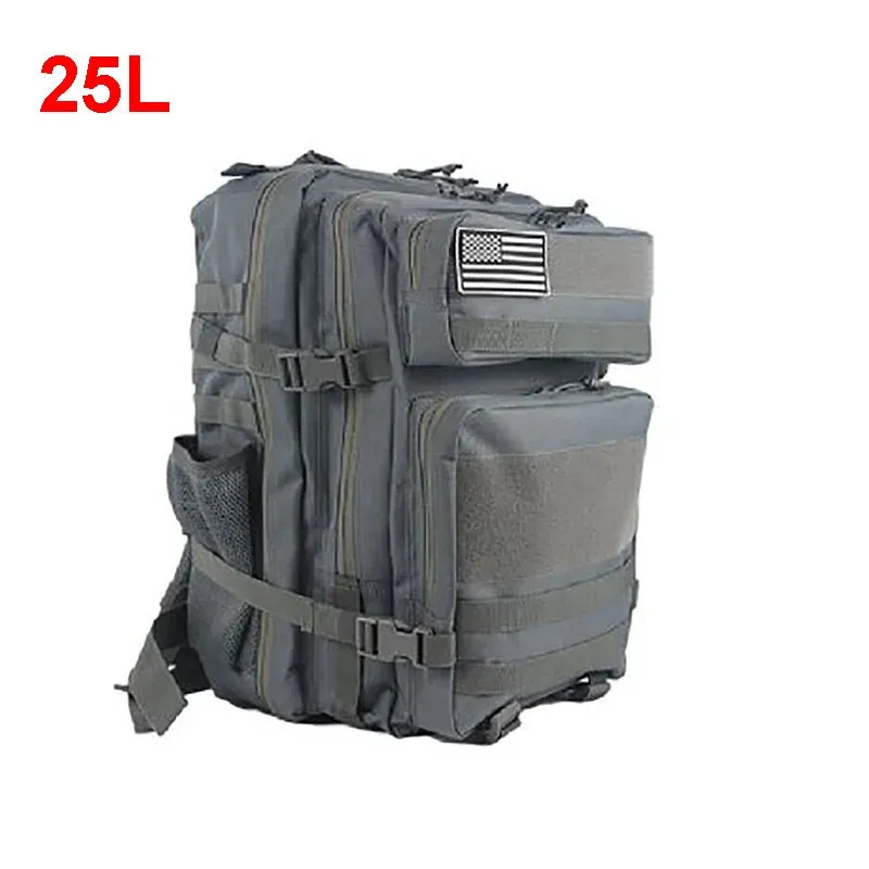 25L 45L Camping Hiking Backpack Tactical Bag Molle Patches Travel 900D Men Women Men Outdoor Ruckdack Shoulder Travel Gym Pack