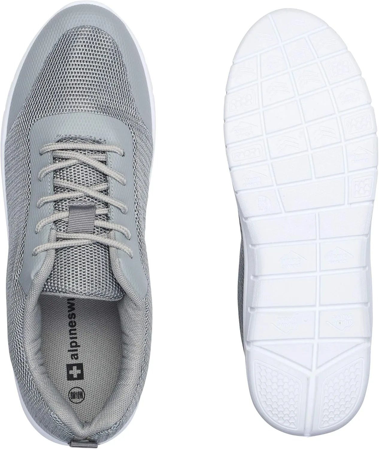 Alpine Swiss Bolt Mens Mesh Sneakers Lightweight Casual Lace Up Tennis Shoes