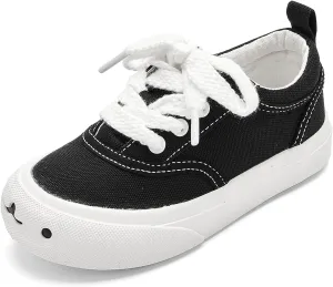 Balabala Toddler Sneakers for Boys and Girls Dual Hook and Loops Sneakers Slip On Canvas Shoes Soft and Durable