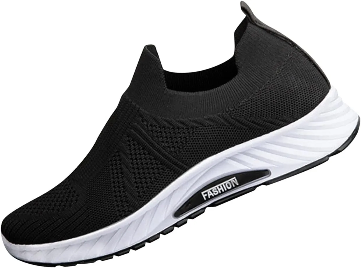Bamboo Store Men's Slip on Sneakers Wedges Sneakers Slip on Men's Fashion Casual Outdoor Breathable Mens New Sneakers 10