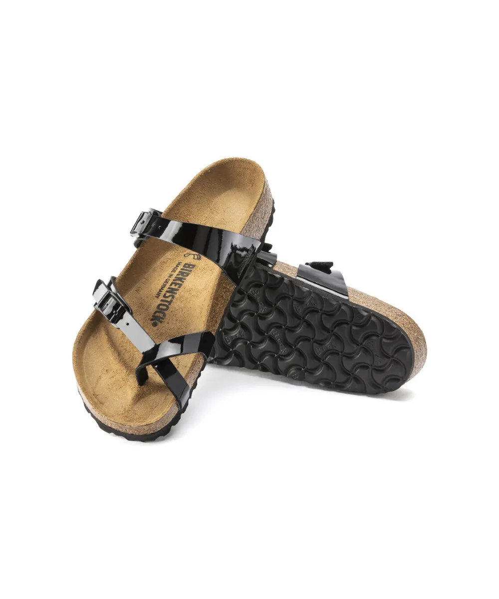 BIRKENSTOCK MAYARI IN BLACK PATENT