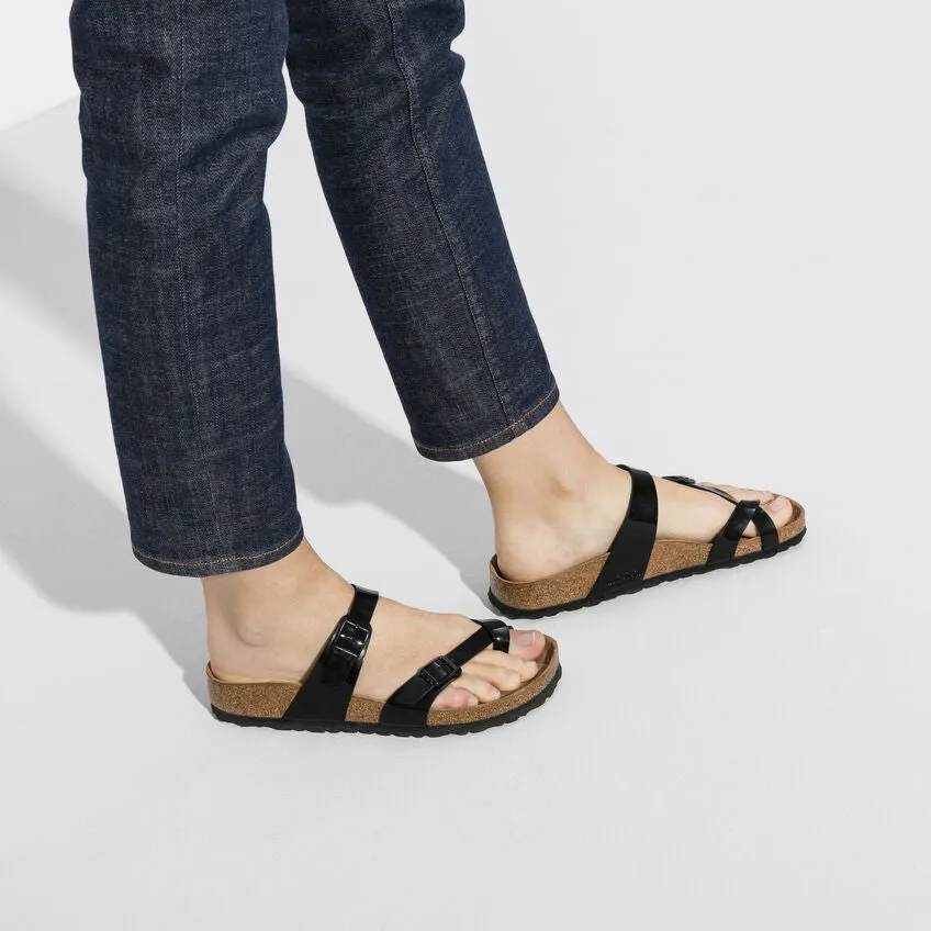 BIRKENSTOCK MAYARI IN BLACK PATENT