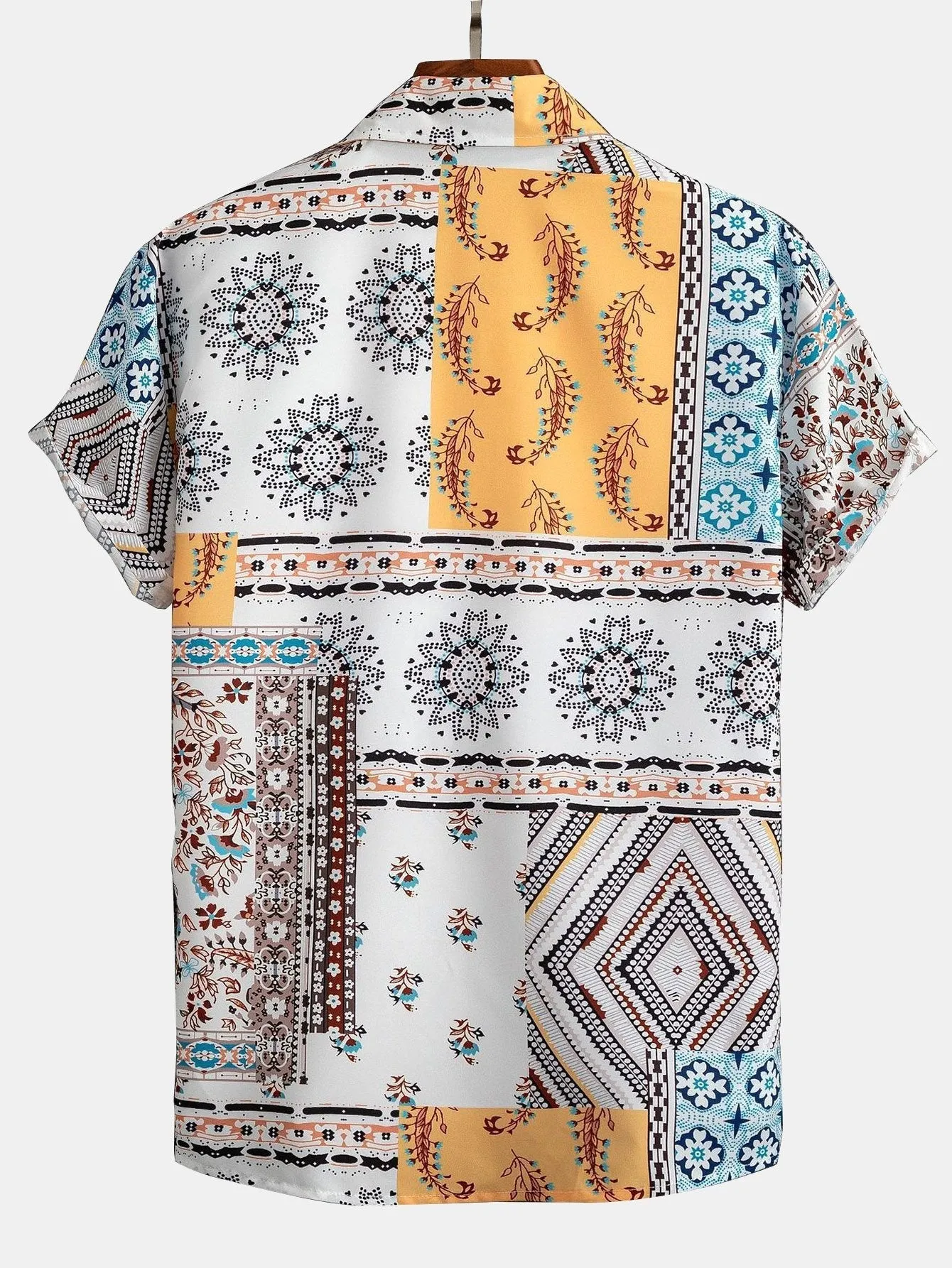 Brian Scarf Print Button Up Shirt & Swim Shorts