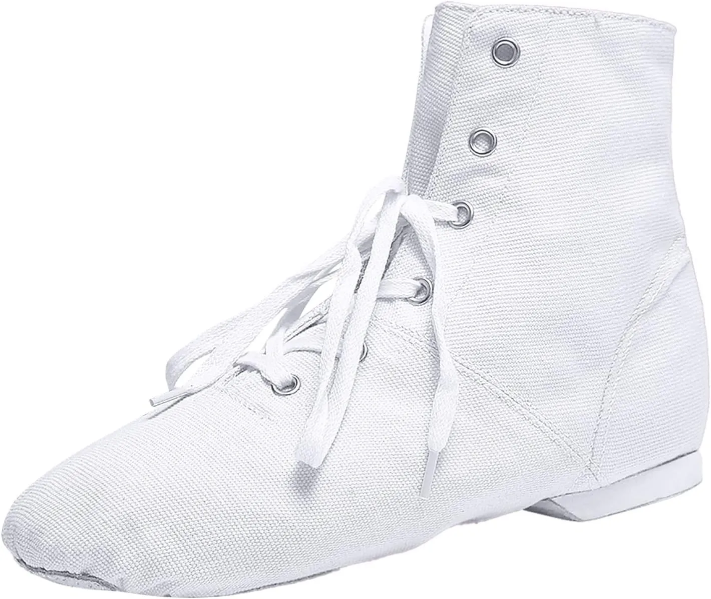 Canvas Lace up Practice Jazz Dance Boots Fashion Split Sole Ballet Dancing Sneakers for Adult Men Women Kid