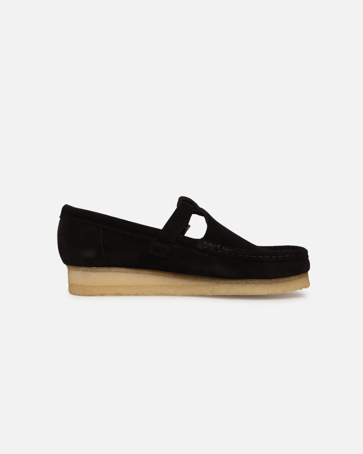 Clarks Originals Women's Wallabee T-Bar Black Suede