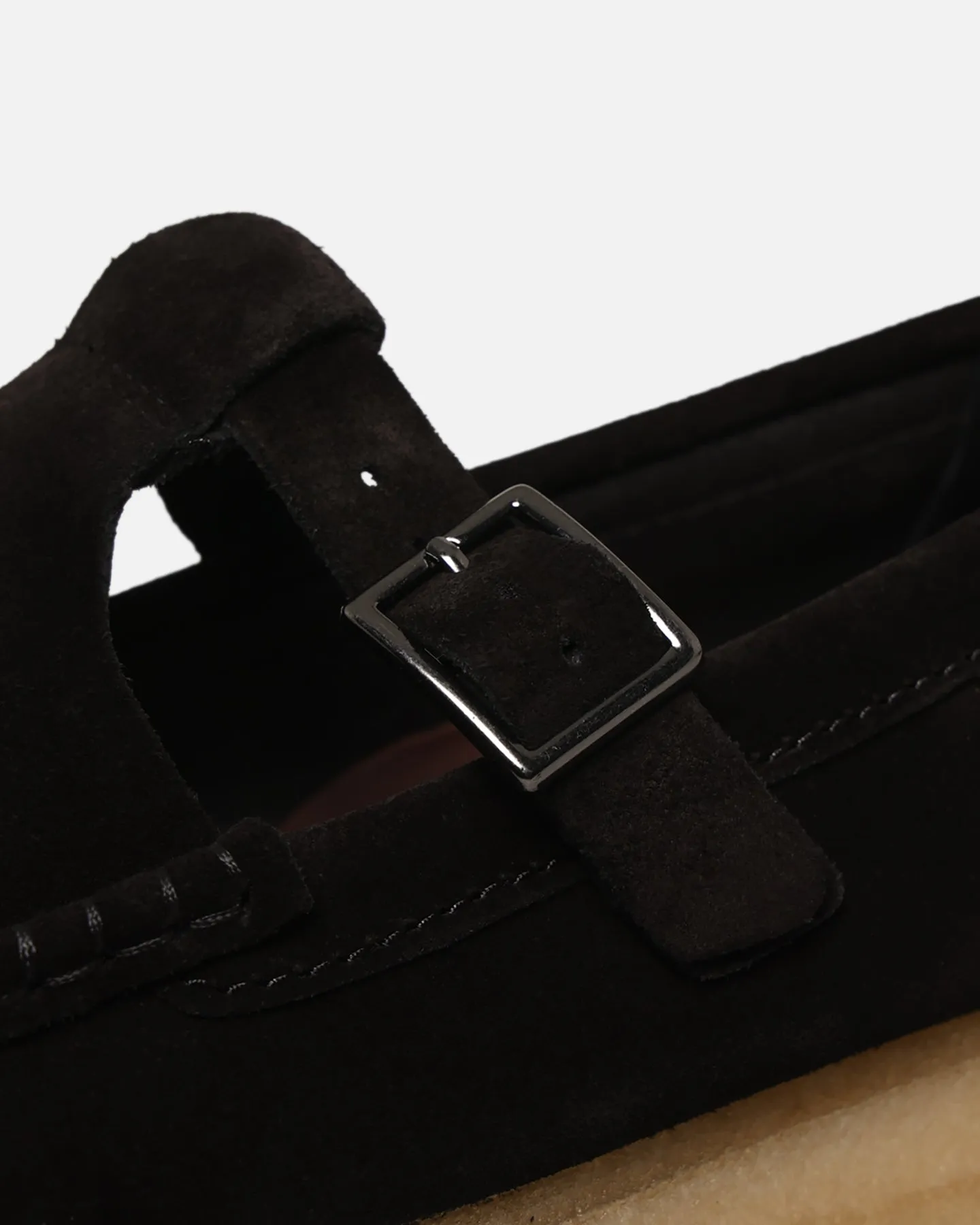 Clarks Originals Women's Wallabee T-Bar Black Suede