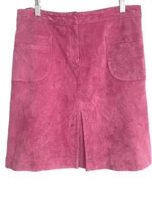 Cool Summer Pink Suede Skirt