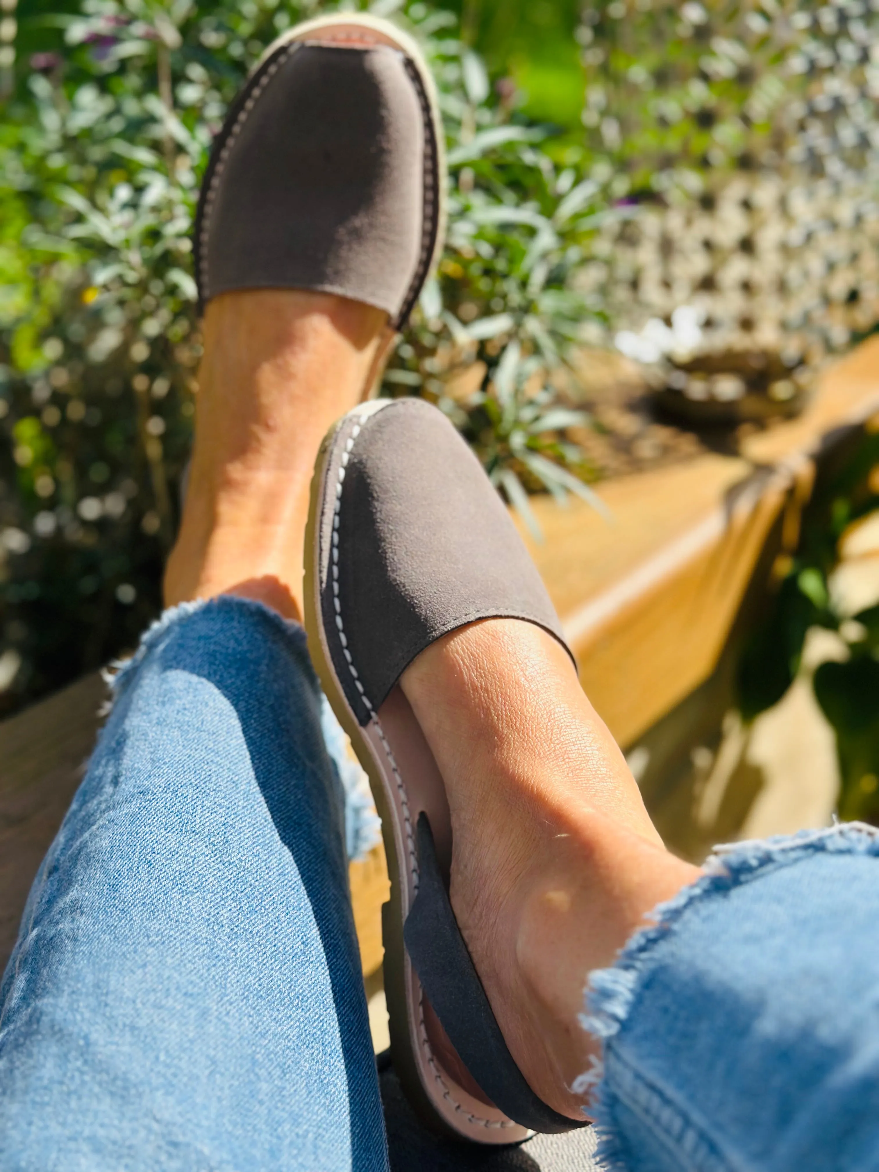 Corfu Grey Suede Avarcas