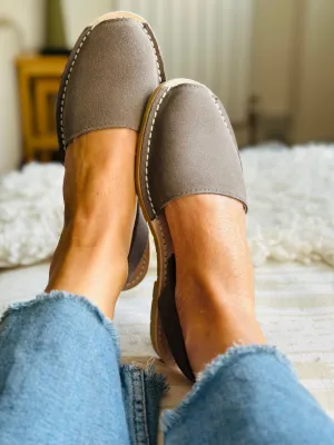 Corfu Grey Suede Avarcas