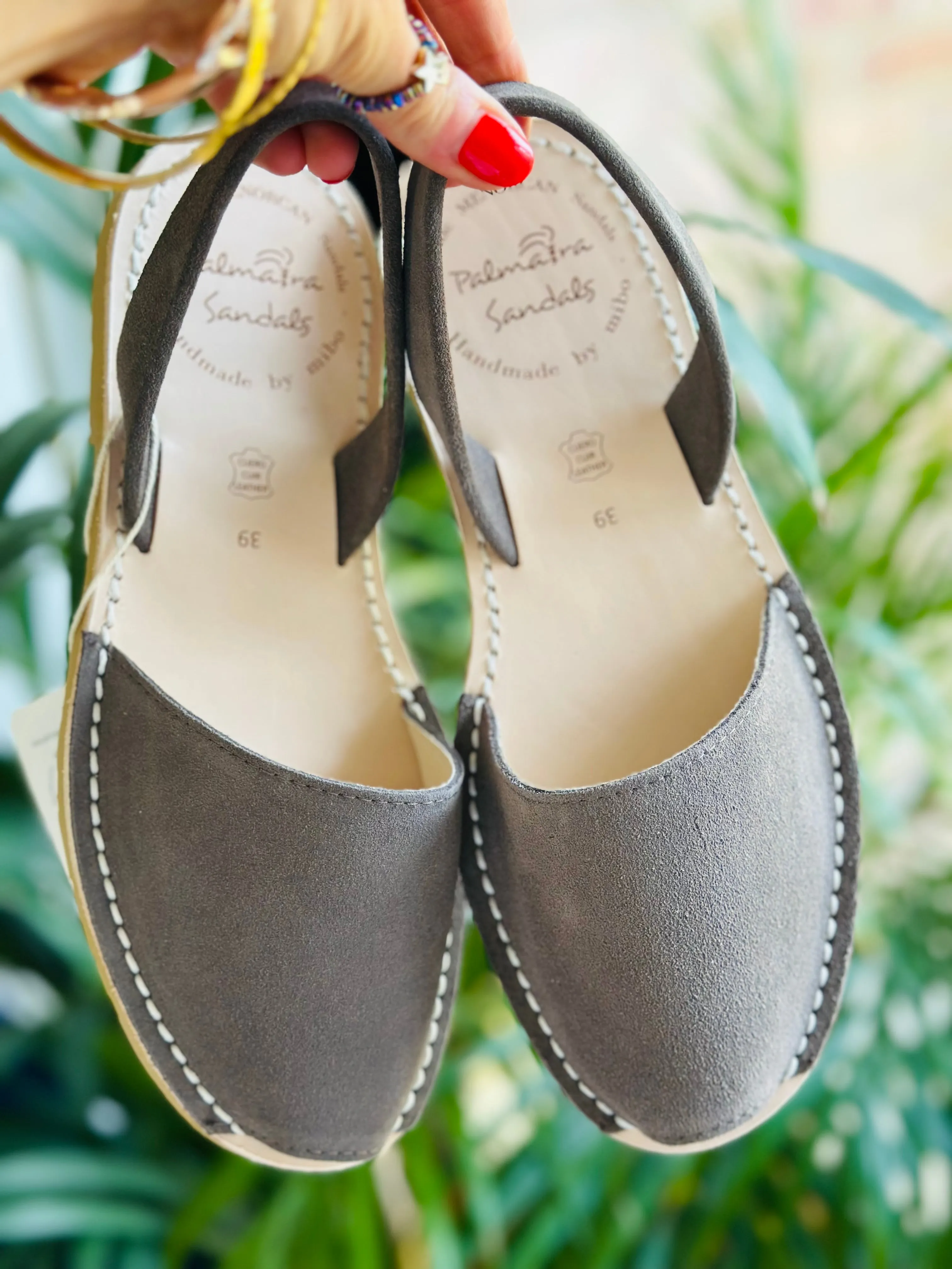 Corfu Grey Suede Avarcas