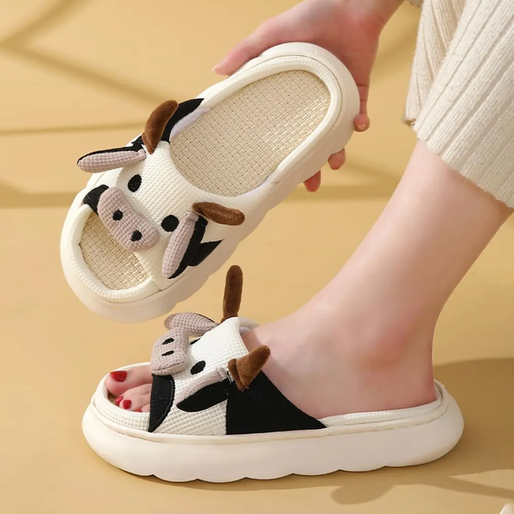 Cute Animal Slippers 3D Cartoon Slippers for Womens Mens Warm Fuzzy Slippers Funny House Slippers Sheep Dogs Cat Pigs Cow Slippers for Indoor Outdoor