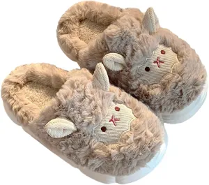 Cute Animal Slippers 3D Cartoon Slippers for Womens Mens Warm Fuzzy Slippers Funny House Slippers Sheep Dogs Cat Pigs Cow Slippers for Indoor Outdoor