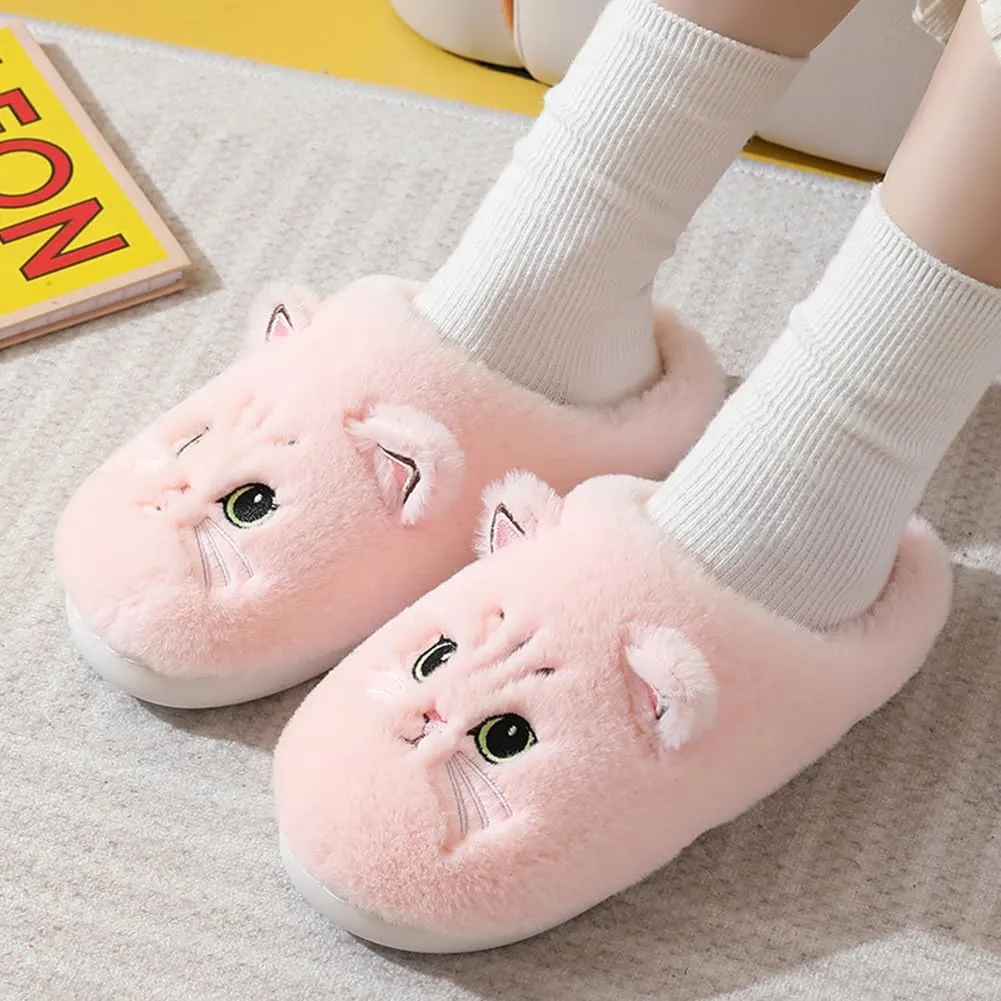 Cute Animal Slippers 3D Cartoon Slippers for Womens Mens Warm Fuzzy Slippers Funny House Slippers Sheep Dogs Cat Pigs Cow Slippers for Indoor Outdoor