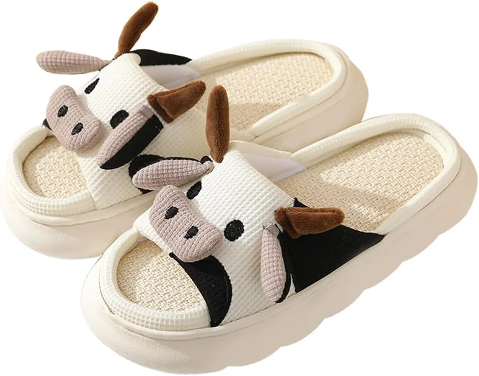 Cute Animal Slippers 3D Cartoon Slippers for Womens Mens Warm Fuzzy Slippers Funny House Slippers Sheep Dogs Cat Pigs Cow Slippers for Indoor Outdoor