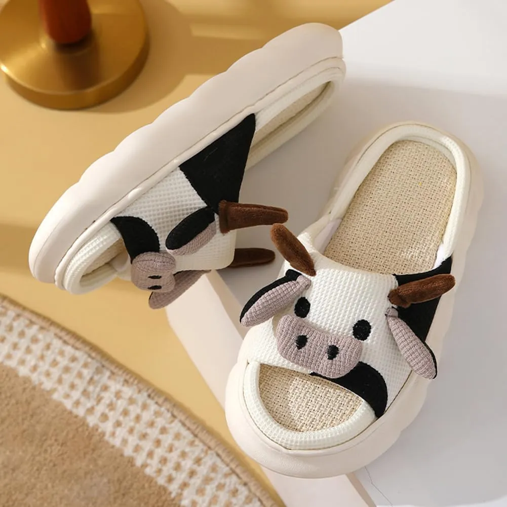 Cute Animal Slippers 3D Cartoon Slippers for Womens Mens Warm Fuzzy Slippers Funny House Slippers Sheep Dogs Cat Pigs Cow Slippers for Indoor Outdoor