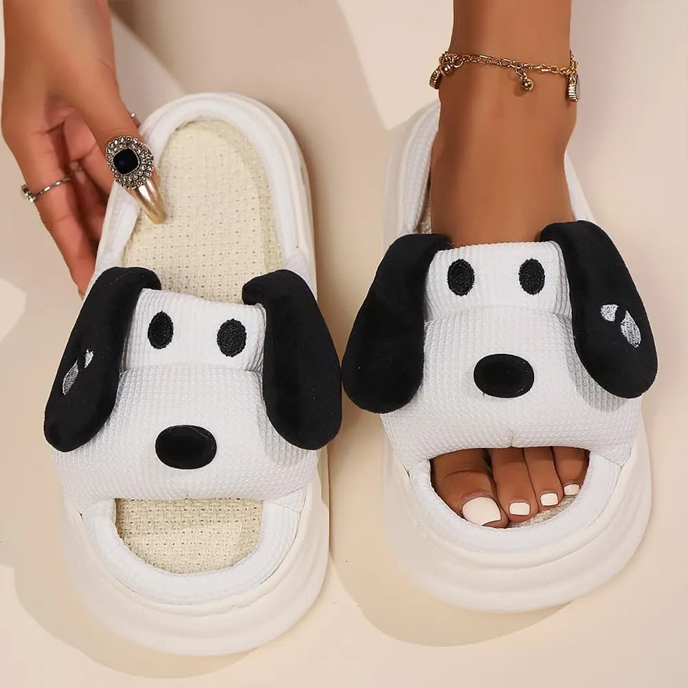 Cute Animal Slippers 3D Cartoon Slippers for Womens Mens Warm Fuzzy Slippers Funny House Slippers Sheep Dogs Cat Pigs Cow Slippers for Indoor Outdoor