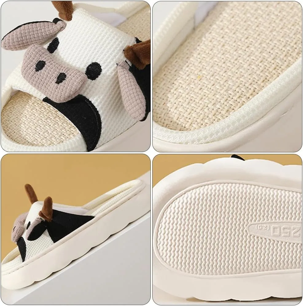 Cute Animal Slippers 3D Cartoon Slippers for Womens Mens Warm Fuzzy Slippers Funny House Slippers Sheep Dogs Cat Pigs Cow Slippers for Indoor Outdoor