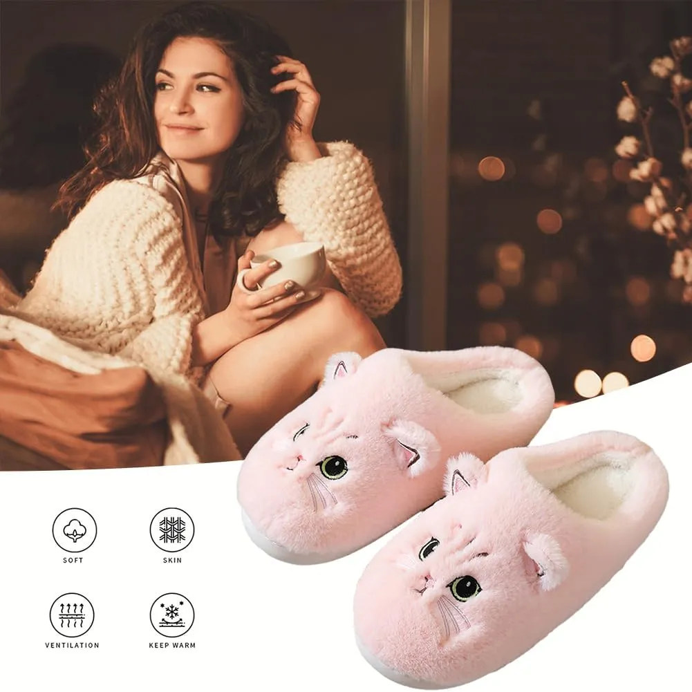 Cute Animal Slippers 3D Cartoon Slippers for Womens Mens Warm Fuzzy Slippers Funny House Slippers Sheep Dogs Cat Pigs Cow Slippers for Indoor Outdoor