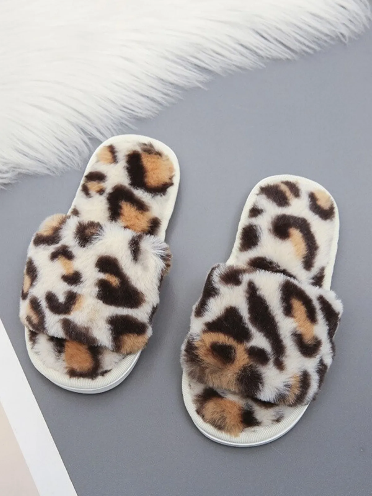 Feels Like Home Faux Fur Slippers By Liv and Mia