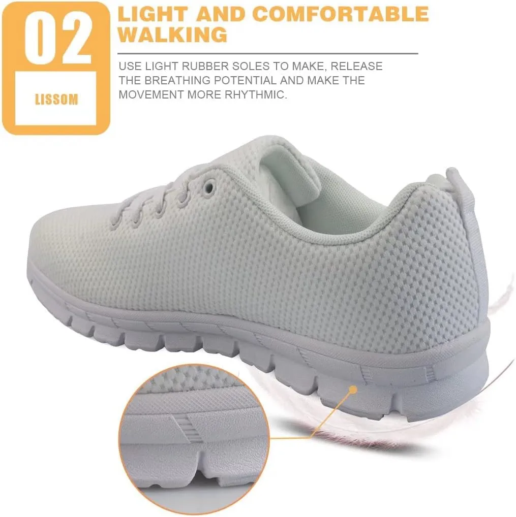 GIFTPUZZ Women's Road Running Tennis Shoes Breathable Mesh Walking Shoes Athletic Workout Gym Cross Trainer Sneakers for Jogging Hiking Travel