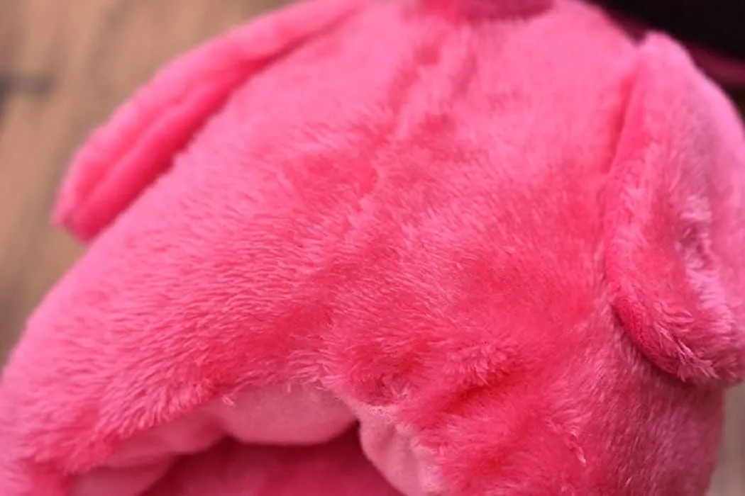 HANDKEI Women's cute fluffy flamingo slippers plush animal slippers warm home slippers soft and comfortable indoor slippers