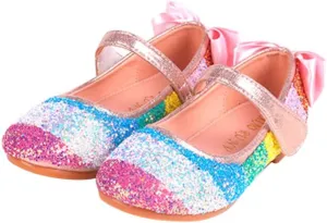Healifty 1 Pair Rhinestone Shoes Flat Sequin Flat Shoes Latin Dancing Shoes Ballet Flats Dance Flat Slippers Ballet Practice Shoes Slippers for Kids Belly Dancing Shoes Toddler Pocket Pink