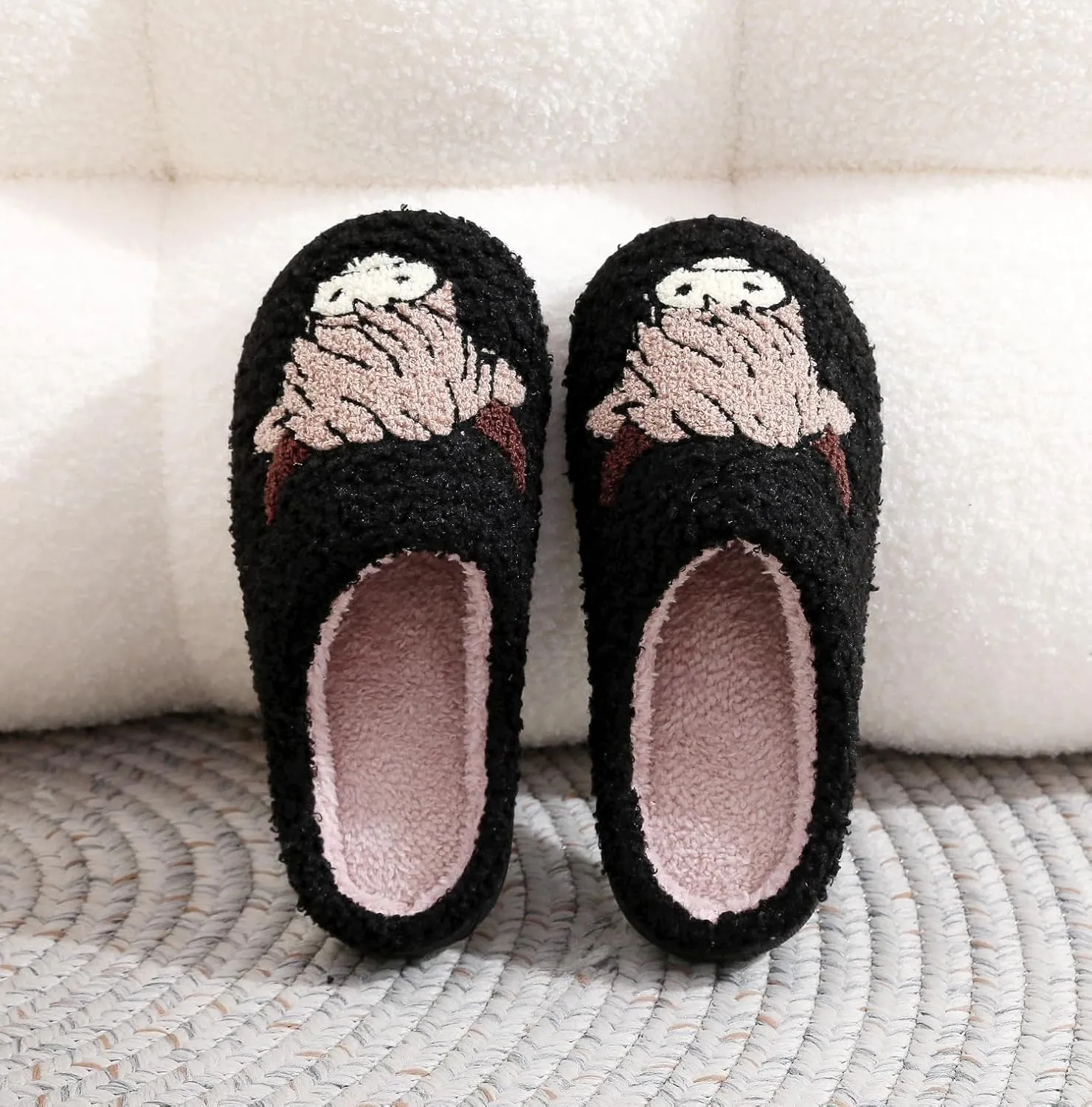 Highland Cow Slippers for Women, The Original Highland Cattle Slippers, Plush Scottish Highland Cow Animal Slippers Warm Non Slip Home Indoor Cow Slippers