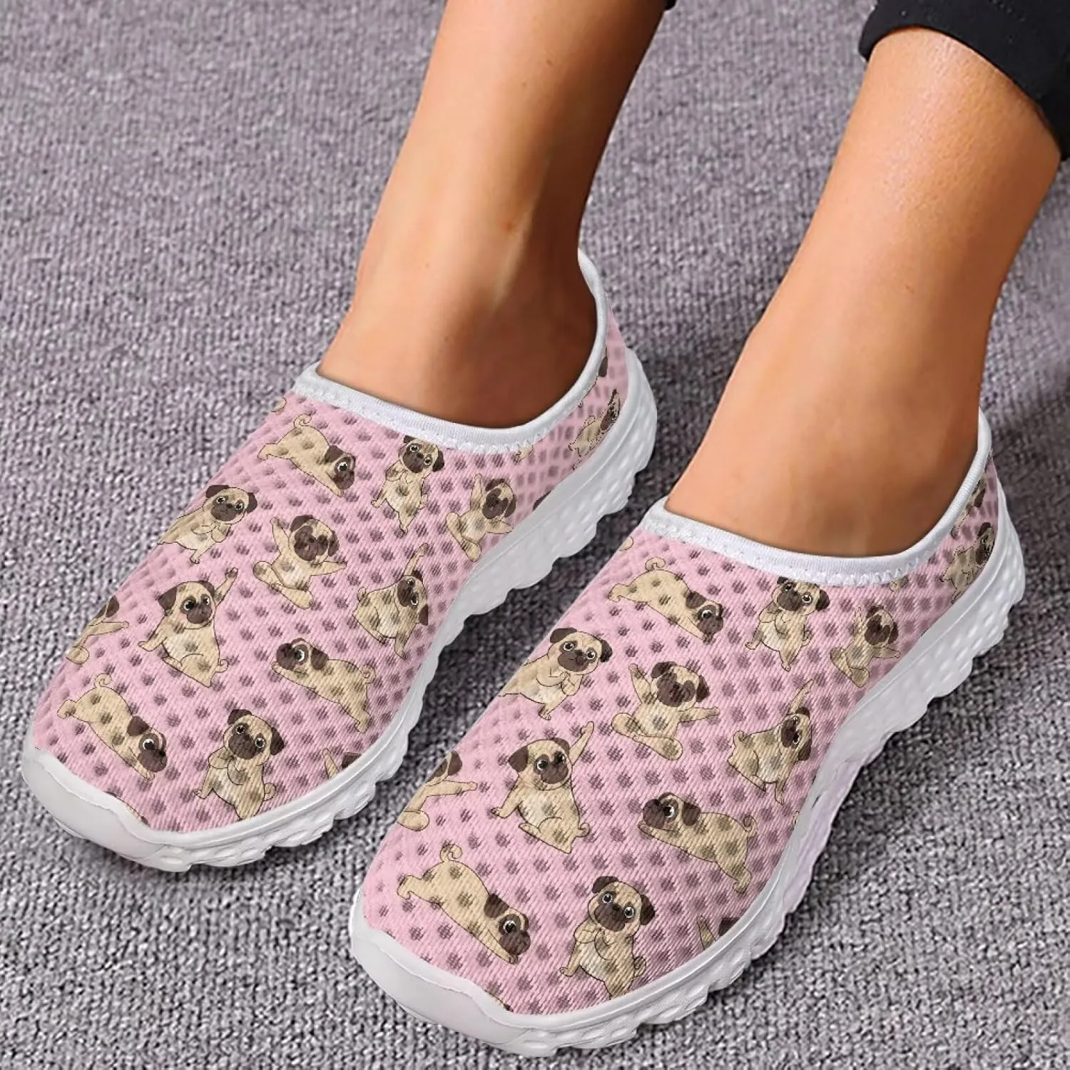 KEIAHUAN Trendy Women Road Running Shoes Non-Slip Tennis Training Shoes Casual Lightweight Sneakers