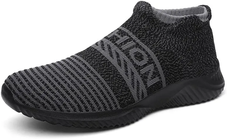 LLTMALL Non-Slip Sock Walking Sneakers Lightweight Knit Athletic Casual Slip-on Shoes for Women