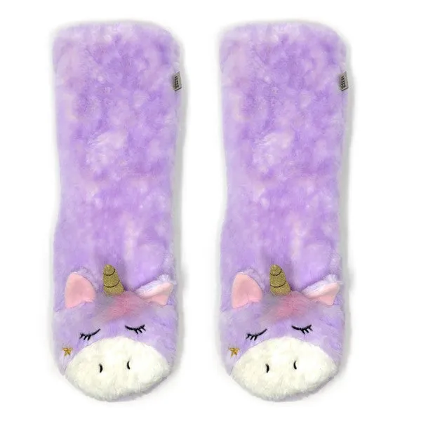 Magic Unicorn Cozy Warm Women's Plush Animal Slipper Socks