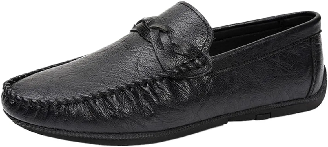 Men's Loafers ?C Lightweight Leather Slip-On Shoes, Anti-Slip Sole, Fashionable and for Outdoor Wear