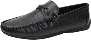 Men's Loafers ?C Lightweight Leather Slip-On Shoes, Anti-Slip Sole, Fashionable and for Outdoor Wear