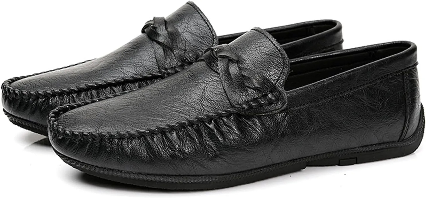 Men's Loafers ?C Lightweight Leather Slip-On Shoes, Anti-Slip Sole, Fashionable and for Outdoor Wear