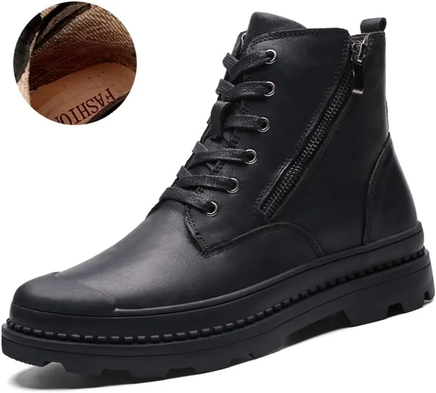 Men's Outdoor Waterproof Hiking Working Boot Non-Slip Hiking Shoes Winter Warm Snow Boots