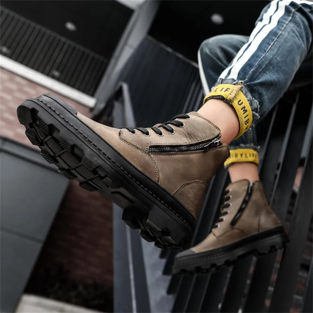 Men's Outdoor Waterproof Hiking Working Boot Non-Slip Hiking Shoes Winter Warm Snow Boots