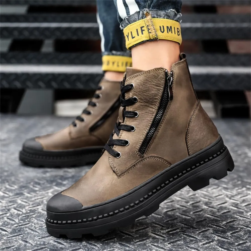 Men's Outdoor Waterproof Hiking Working Boot Non-Slip Hiking Shoes Winter Warm Snow Boots