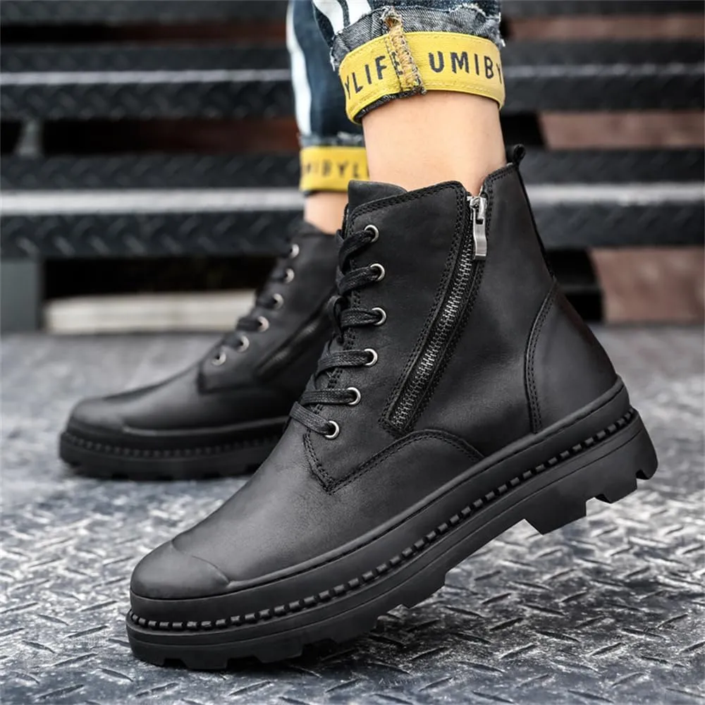 Men's Outdoor Waterproof Hiking Working Boot Non-Slip Hiking Shoes Winter Warm Snow Boots