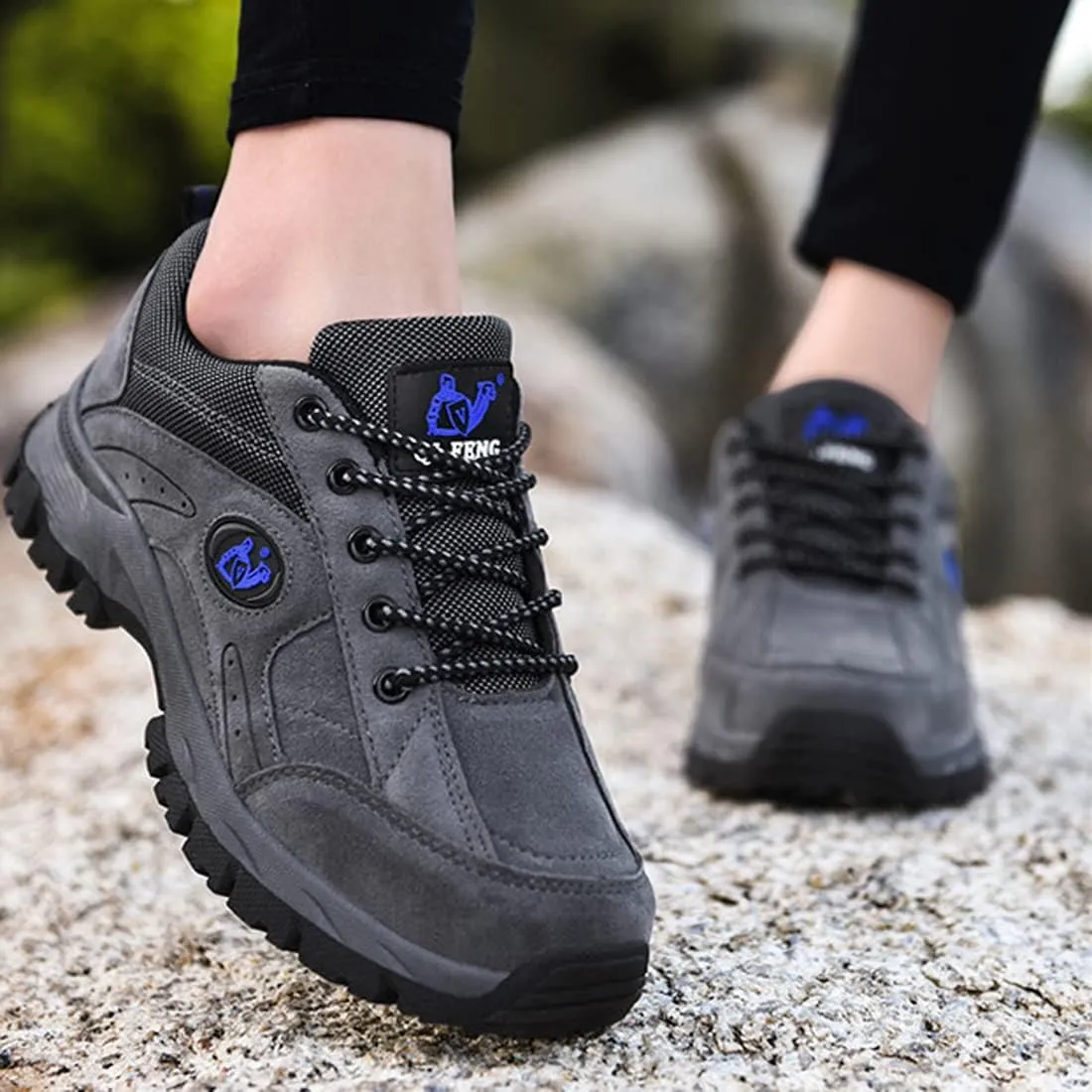 Mens Walking Waterproof Boots Trekking Shoes Lightweight Vent Breathable Hiking Shoes