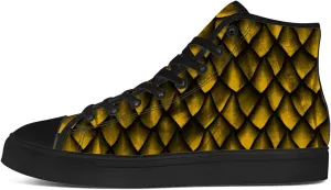 Men's Women's Dragon Scales High Top Canvas Shoes Dragon High Top Sneakers Lace Up Casual Shoes Gifts for Men Women
