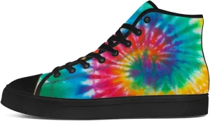 Men's Women's Tie Dye High Top Canvas Shoes High Top Sneakers Lace Up Casual Shoes Gifts for Men Women