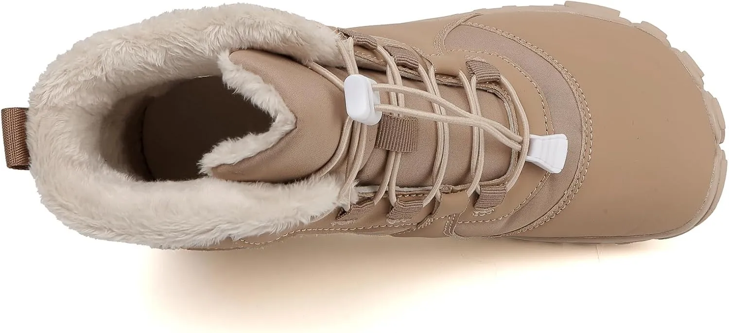 Men's Women's Winter Hiking Boots 2025 Slip On Warm Snow Boots Waterproof Wide Toe Ankle Booties Non Slip Hike Shoes Women for Hiking Walking Outdoor Unisex