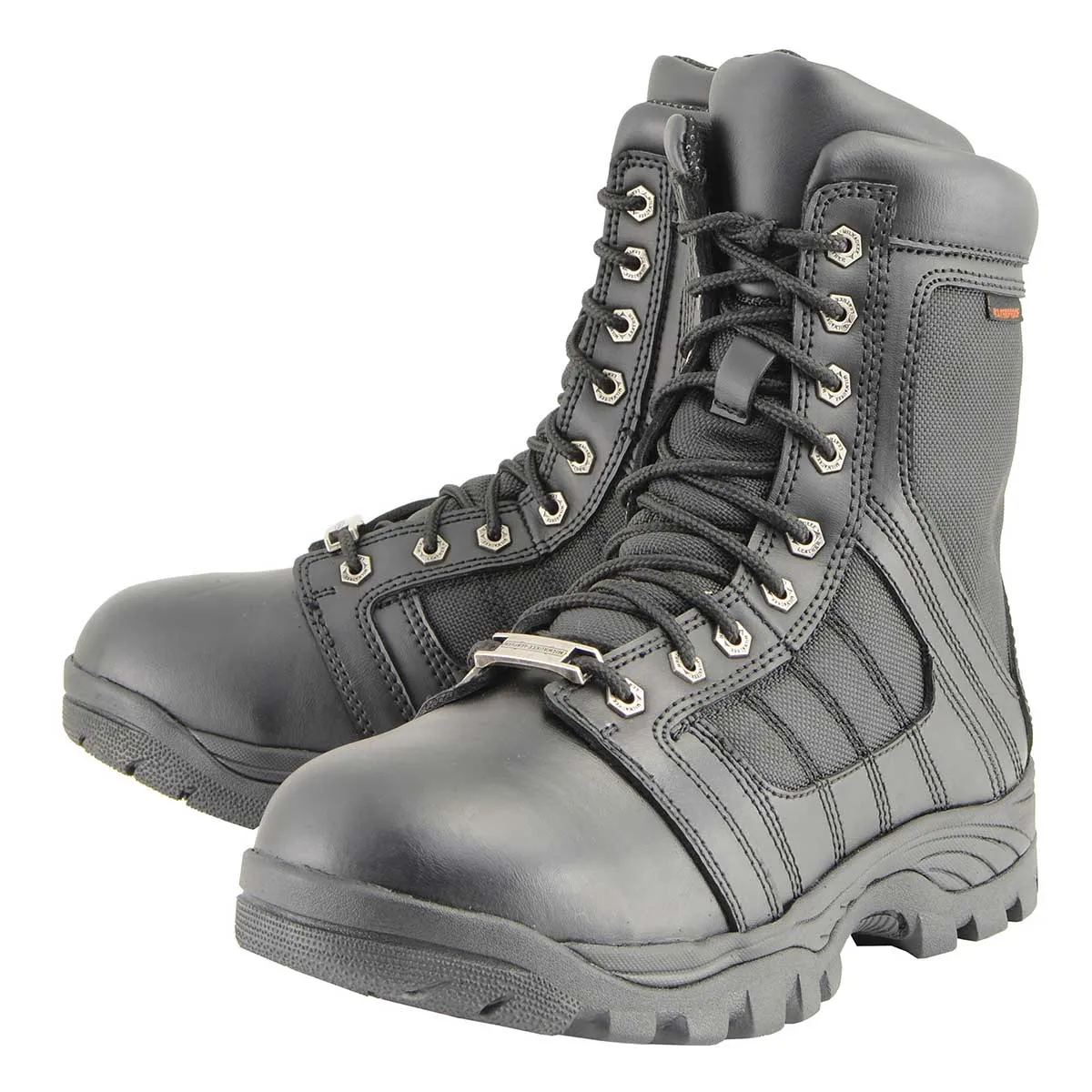 Milwaukee Leather MBM9130WP Mens Black Lace-Up Waterproof Work Boots