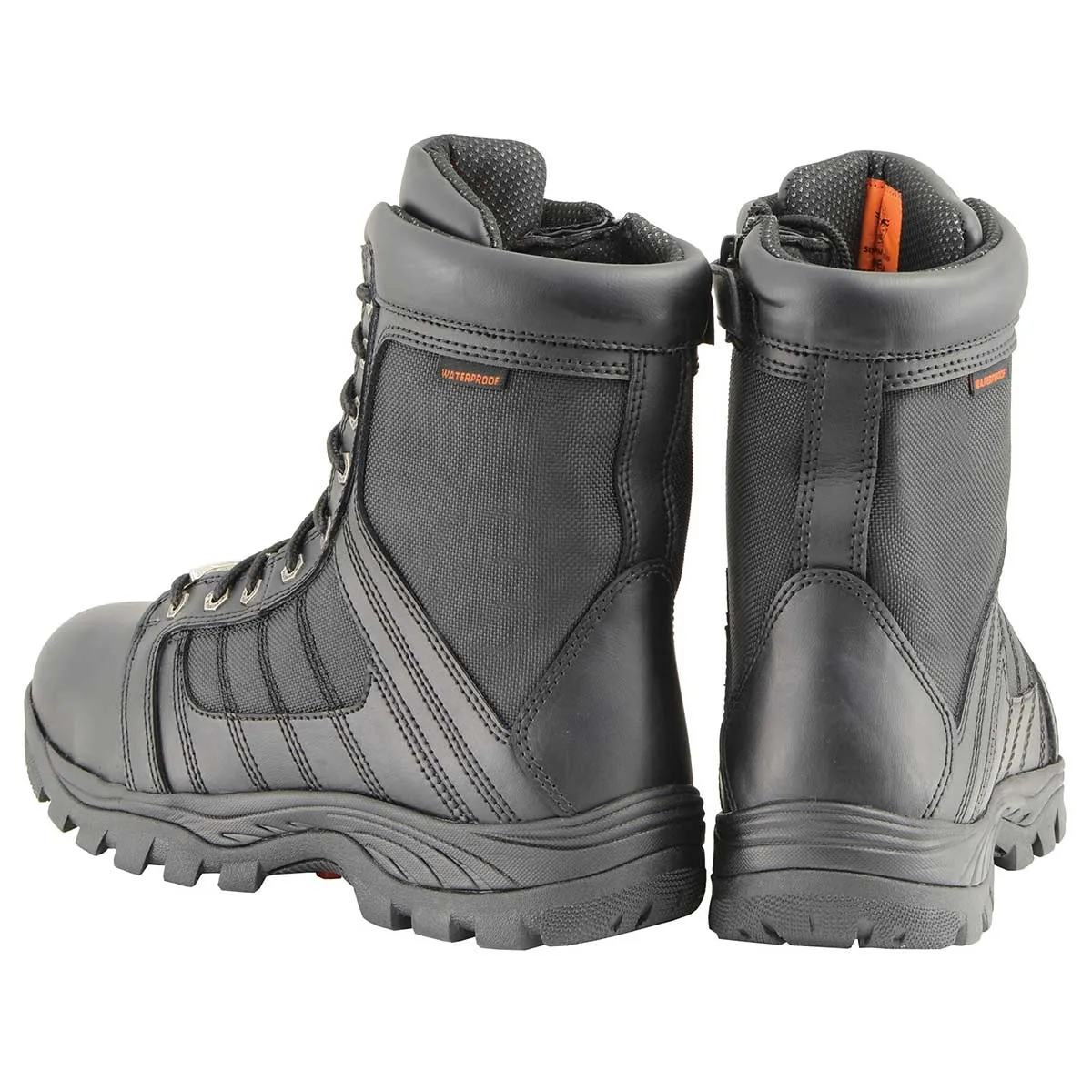 Milwaukee Leather MBM9130WP Mens Black Lace-Up Waterproof Work Boots