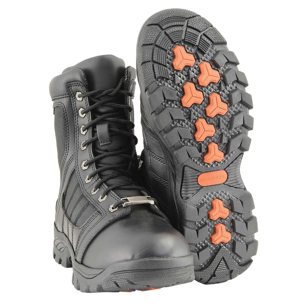 Milwaukee Leather MBM9130WP Mens Black Lace-Up Waterproof Work Boots