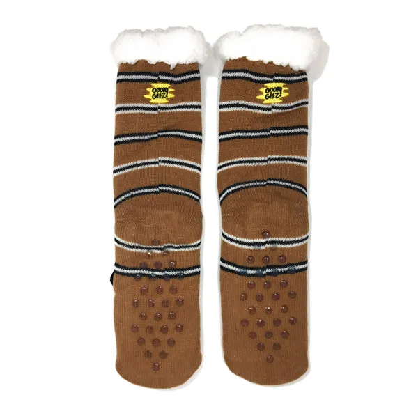 Mr. Bear Cozy Warm Women's Plush Animal Slipper Socks