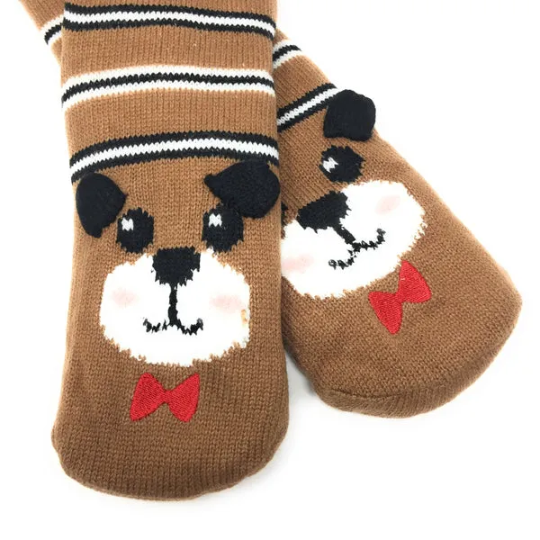 Mr. Bear Cozy Warm Women's Plush Animal Slipper Socks
